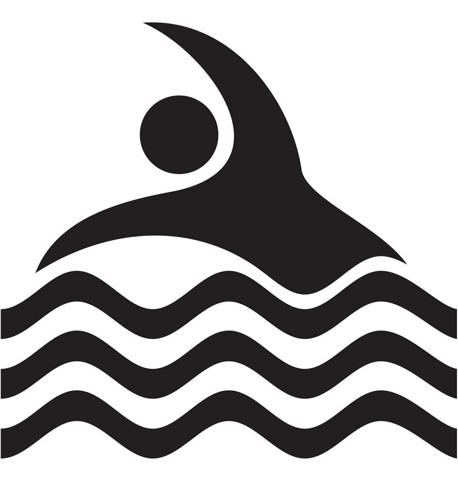 Swimming Pool Symbol Sign A Vinyl Wall ART Sticker IN 4 Sizes 24